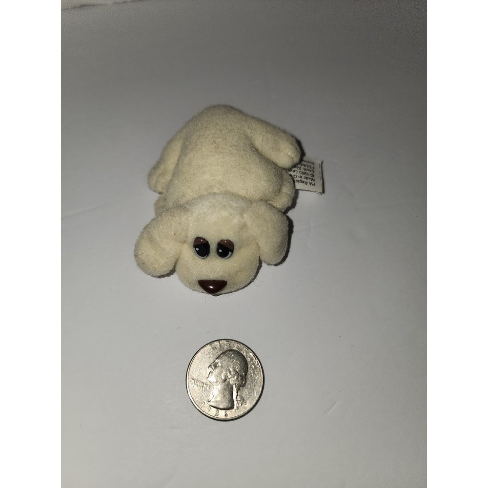 Vintage Galoob Pound Puppies teeny‎ tiny miniature Cream puppy 1995